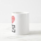 私は愛している コーヒーマグカップ (中央)