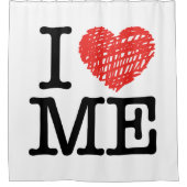 私は愛している シャワーカーテン (正面)