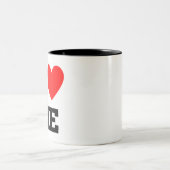 私は愛している ツートーンマグカップ (中央)