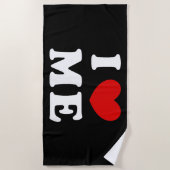 私は愛している ビーチタオル (正面)