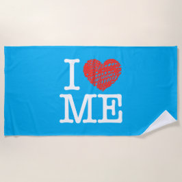 私は愛している ビーチタオル