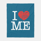 私は愛している フリースブランケット (正面)
