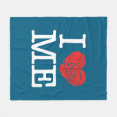 私は愛している フリースブランケット (正面(横))