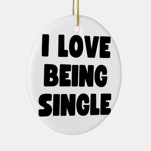 私は愛してい独身のる セラミックオーナメント (右)