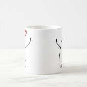 私は愛してこれだけの、お花屋さん、誕生日、記念日 コーヒーマグカップ (中央)