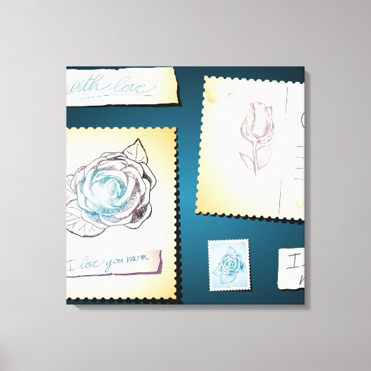 私は愛してるよ、キャンバス キャンバスプリント (正面)