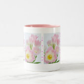 "私は愛しますか、または5つの言語マグの"好みます ツートーンマグカップ (中央)