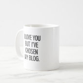 私は愛しますが、私のブログのマグを選びました コーヒーマグカップ (正面左)