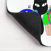 "私は愛しますカップケーキおよび猫"を--カップケーキの恋人のギフト マウスパッド (コーナー)