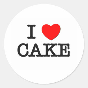 私は愛しますケーキ(食糧)を ラウンドシール