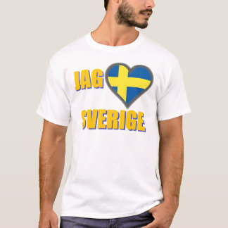 私は愛しますスウェーデン(ぎざぎざÄlskar Sverige)を Tシャツ