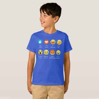 私は愛しますダンスの顔文字(emoji) (白いフォント)を tシャツ