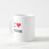 私は愛しますチーズ(ドイツ体)を コーヒーマグカップ (正面左)