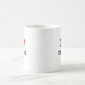 私は愛しますチーズ(ドイツ体)を コーヒーマグカップ (中央)