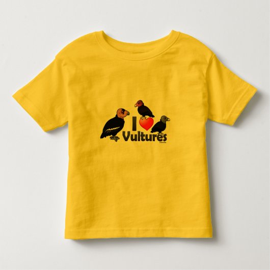 私は愛しますハゲタカ(北アメリカ)を トドラーTシャツ (正面)