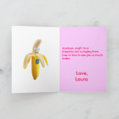 "私は愛しますバナナよりもっと!" バレンタインのカード シーズンカード (内部)