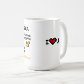 "私は愛しますビールよりもっと" コーヒーマグカップ (正面右)