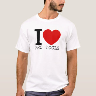 私は愛しますプロ用具(黒)を Tシャツ