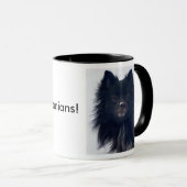 "私は愛しますポメラニア犬を!" 水彩画の絵画のマグ マグカップ (正面右)