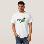 私は愛します太平洋のParrotlets (緑)を Tシャツ (正面フル)