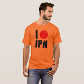 私は愛します日本(I愛JPN)を Tシャツ (正面フル)