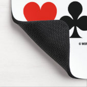 私は愛します橋(4つのカードのスーツ)を マウスパッド (コーナー)