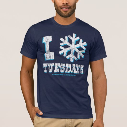 私は愛します火曜日(ヴィンテージ)を Tシャツ (正面)