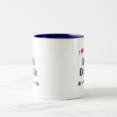 私は愛します私のアイルランドの落書き(メス犬)を ツートーンマグカップ (中央)