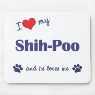 私は愛します私のシーズー(犬)Poo (オス犬)を マウスパッド