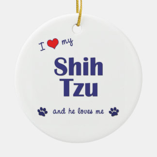 私は愛します私のシーズー(犬) Tzu (オス犬)を セラミックオーナメント