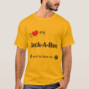私は愛します私のジャック蜂(オス犬)を Tシャツ