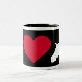 "私は愛します私のスプリンガースパニエル"を ツートーンマグカップ (中央)