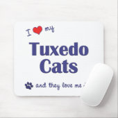 私は愛します私のタキシード猫(多数猫)を マウスパッド (マウス)
