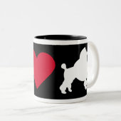 "私は愛します私のプードル"を ツートーンマグカップ (正面右)