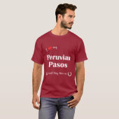 私は愛します私のペルーのPasos (多数の馬)を Tシャツ (正面フル)