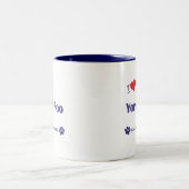 私は愛します私のヨークシャーテリアPoo (メス犬)を ツートーンマグカップ (中央)