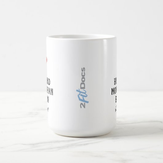 私は愛します私の夫をベーコンのマグ(15oz)よりもっと コーヒーマグカップ (中央)