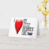 私は愛します私の小さいドラマーの男の子(中ブランク)を カード (黄色い花)