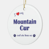 私は愛します私の山の野良犬(メス犬)を セラミックオーナメント (左)