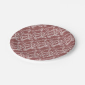 私は愛します私の庭(白い文字)を ペーパープレート (アングル)