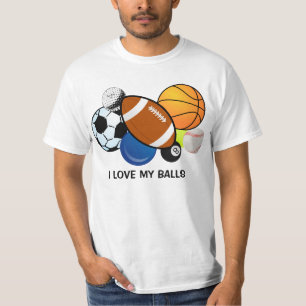 "私は愛します私の球のTシャツ"を Tシャツ