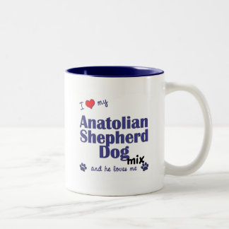 私は愛します私のAnatolian羊飼い犬の組合せ(オス犬)を ツートーンマグカップ