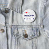 私は愛します私のBassador (オス犬)を 缶バッジ (インサイチュ)