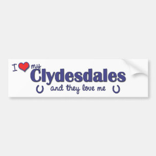 私は愛します私のClydesdales (多数の馬)を バンパーステッカー