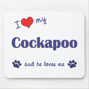 私は愛します私のCockapoo (オス犬)を マウスパッド