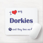 私は愛します私のDorkies (多数犬)を マウスパッド (マウス)