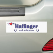 私は愛します私のHaflinger (雄の馬)を バンパーステッカー (車上)