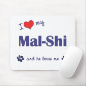 私は愛します私のMALShi (オス犬)を マウスパッド (マウス)