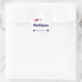 私は愛します私のMaltipoo (メス犬)を ラウンドシール (バッグ)