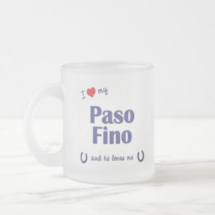 私は愛します私のPaso Fino (雄の馬)を フロストグラスマグカップ